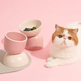 MS Two-Way Slanted Ceramic Pet Bowls - Bowls, Feeders & Waterers - Higooga